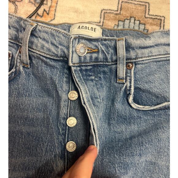 AGOLDE Riley Crop Straight Leg Denim Jeans Size 27 - Picture 7 of 7